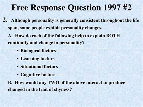 Free response question